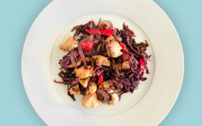 Peito de Frango Com Couve Roxa
